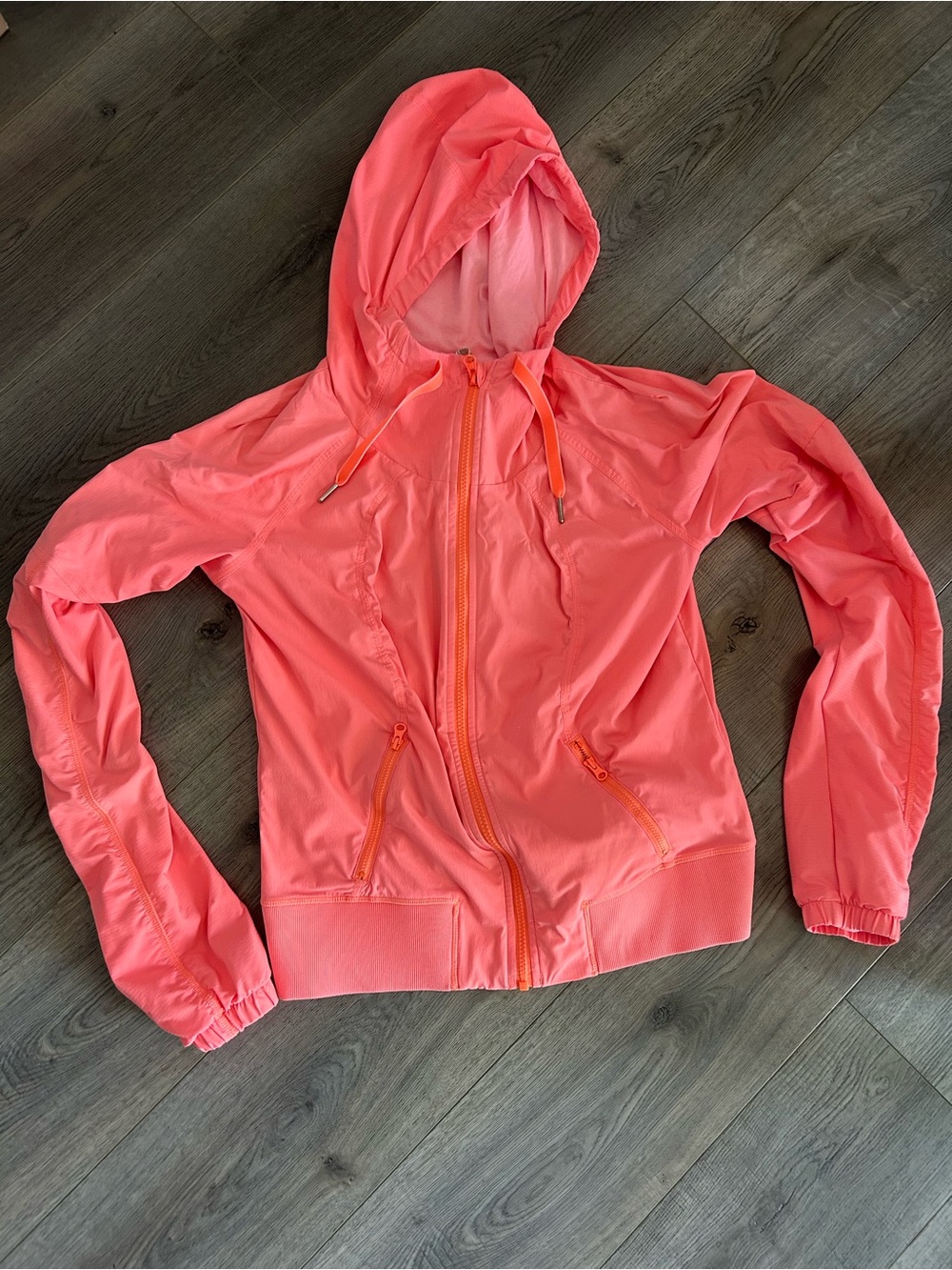 Lululemon Coral Hooded Running Jacket